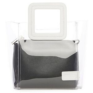 STAUD Shirley Mini Handbag in Black/White